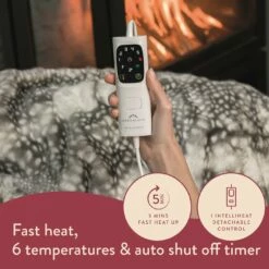 Dreamland Luxury Faux Fur Heated Throw - Large -Bed Linings Sales Store 4669911 R Z004A