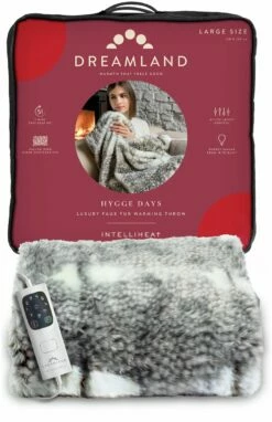 Dreamland Luxury Faux Fur Heated Throw - Large -Bed Linings Sales Store 4669911 R Z007A