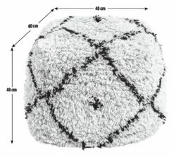 Kaikoo Gentry Wool Pouffe - White -Bed Linings Sales Store 4844482 R E001