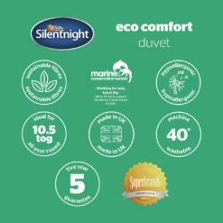 Silentnight Eco Comfort 10.5 Tog Duvet - Single -Bed Linings Sales Store 5665299 R Z009A