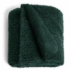 Habitat Faux Shearling Throw - Green - 125X150cm