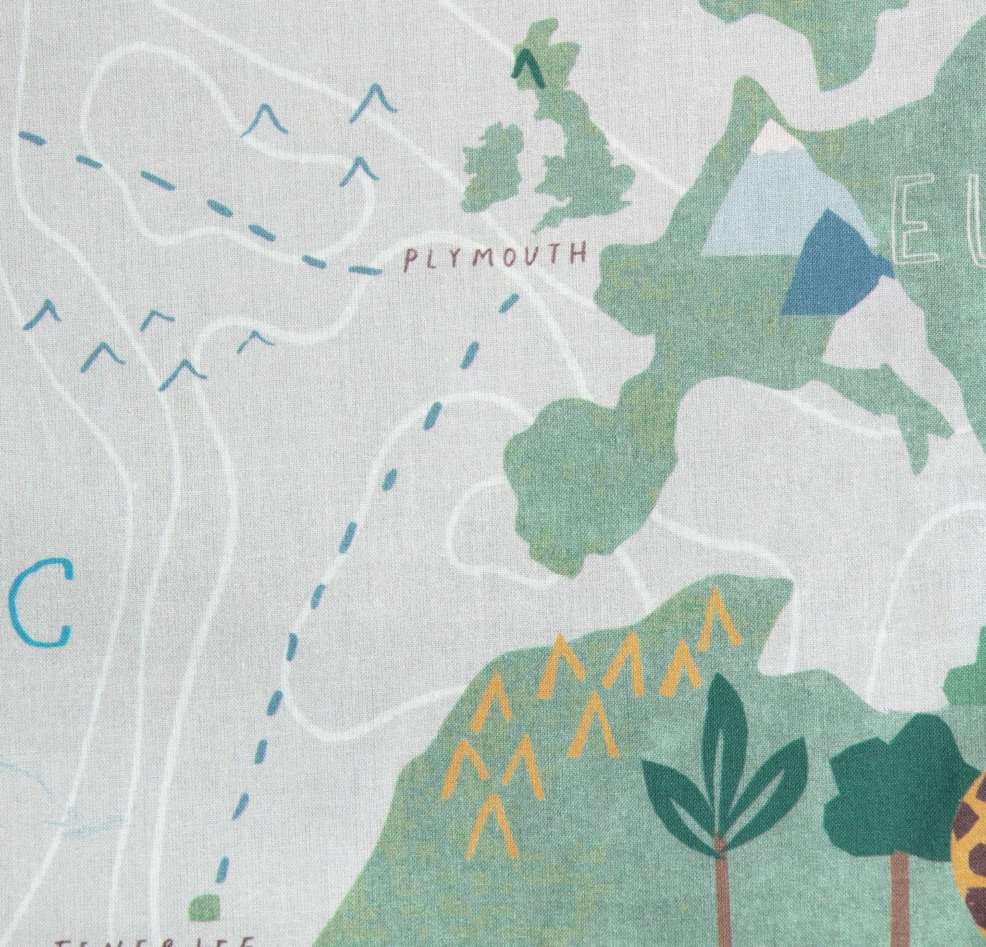 Habitat Kids Cotton World Map Print Bedding Set - Toddler 2 Habitat Kids Cotton World Map Print Bedding Set - Toddler - Image 2