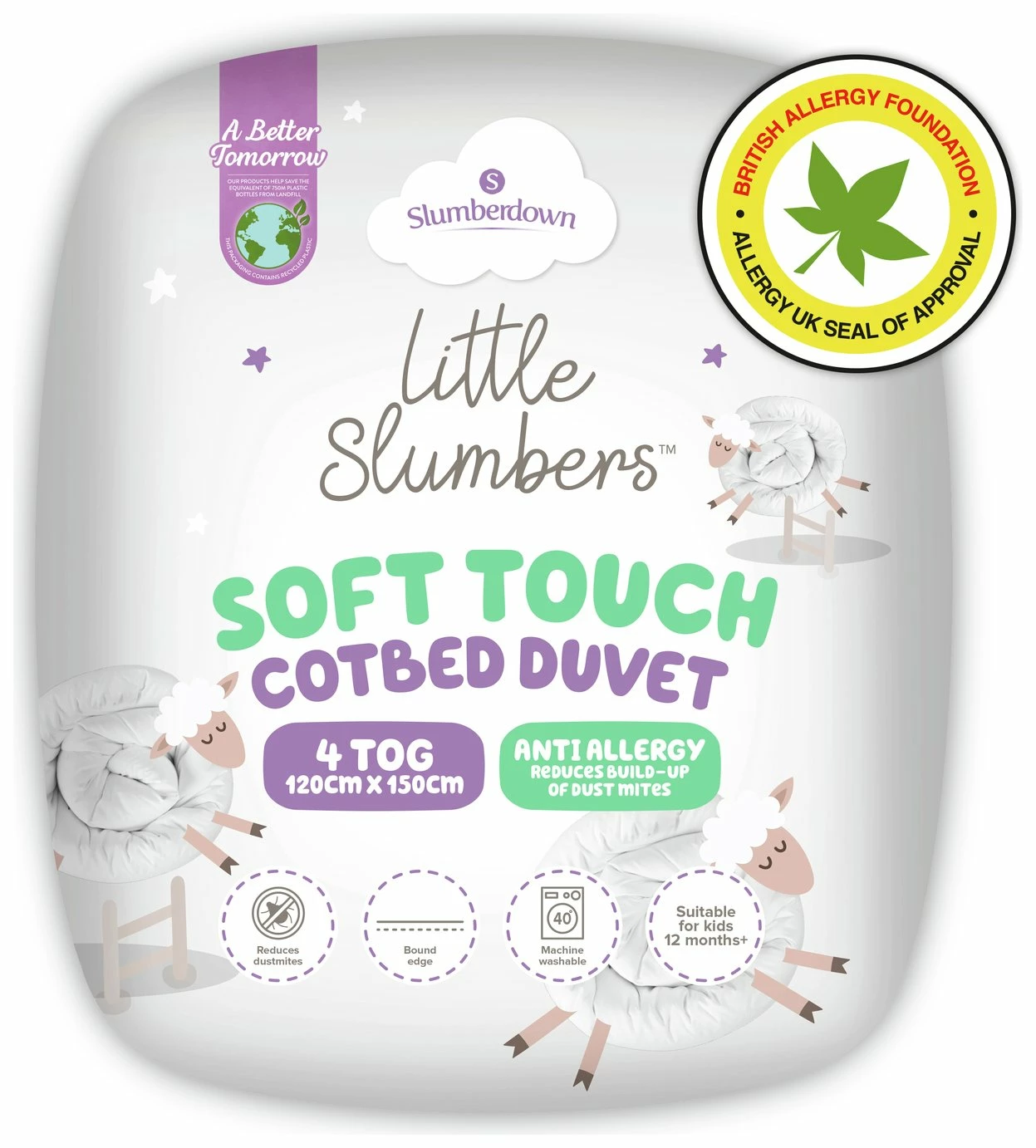 Slumberdown Anti Allergy 4 Tog Kids Duvet - Toddler 1 Slumberdown Anti Allergy 4 Tog Kids Duvet - Toddler