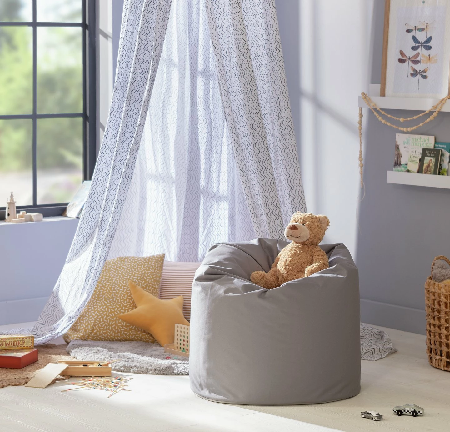 Kaikoo Large Grey Classic Bean Bag 2 Kaikoo Large Grey Classic Bean Bag - Image 2