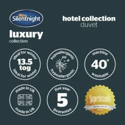 Silentnight Hotel Collection 13.5 Tog Duvet - Single -Bed Linings Sales Store 7928680 R Z009A