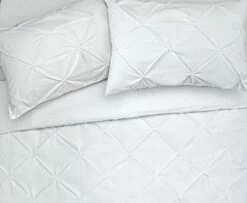 Habitat Hadley Pintuck White Bedding Set - Double -Bed Linings Sales Store 8108612 R Z005A