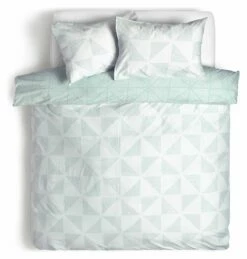 Habitat Stockholm Diamond Dash Duck Egg Bedding Set - Single -Bed Linings Sales Store 8277385 R Z004A