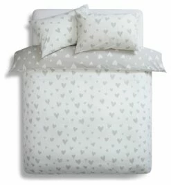 Habitat Hearts Grey & White Bedding Set - Single -Bed Linings Sales Store 8291251 R Z002A