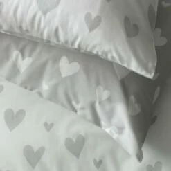 Habitat Hearts Grey & White Bedding Set - Single -Bed Linings Sales Store 8291251 R Z003A