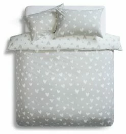 Habitat Hearts Grey & White Bedding Set - Single -Bed Linings Sales Store 8291251 R Z004A