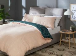 Habitat Geo Teal & Blush Reversible Bedding Set - Single 14 Habitat Geo Teal & Blush Reversible Bedding Set - Single -Bed Linings Sales Store 8299947 R Z006A