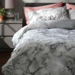 Habitat Marble White & Black Bedding Set - Single -Bed Linings Sales Store 8343271 R Z006A