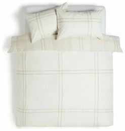 Habitat Check Neutral Bedding Set - Single -Bed Linings Sales Store 8348829 R Z004A