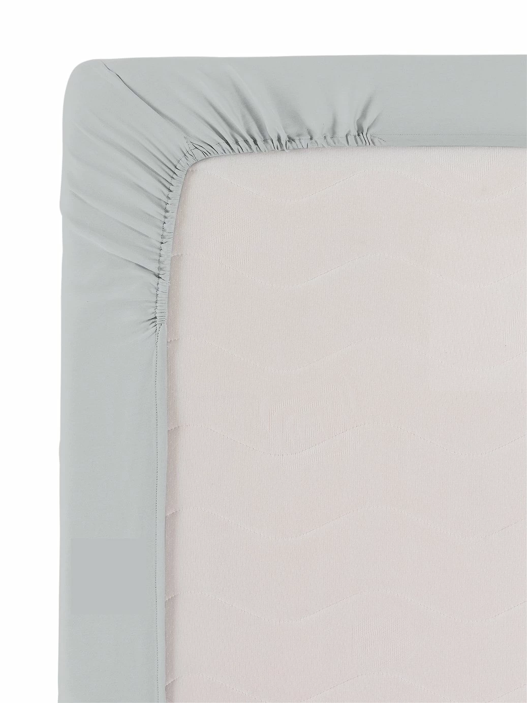 Habitat Pure Cotton 200TC Grey Fitted Sheet - Single 2 Habitat Pure Cotton 200TC Grey Fitted Sheet - Single - Image 2