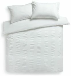 Habitat Cotton 300TC Waffle Striped White Bedding Set-Double 8 Habitat Cotton 300TC Waffle Striped White Bedding Set-Double -Bed Linings Sales Store 8612483 R Z002A