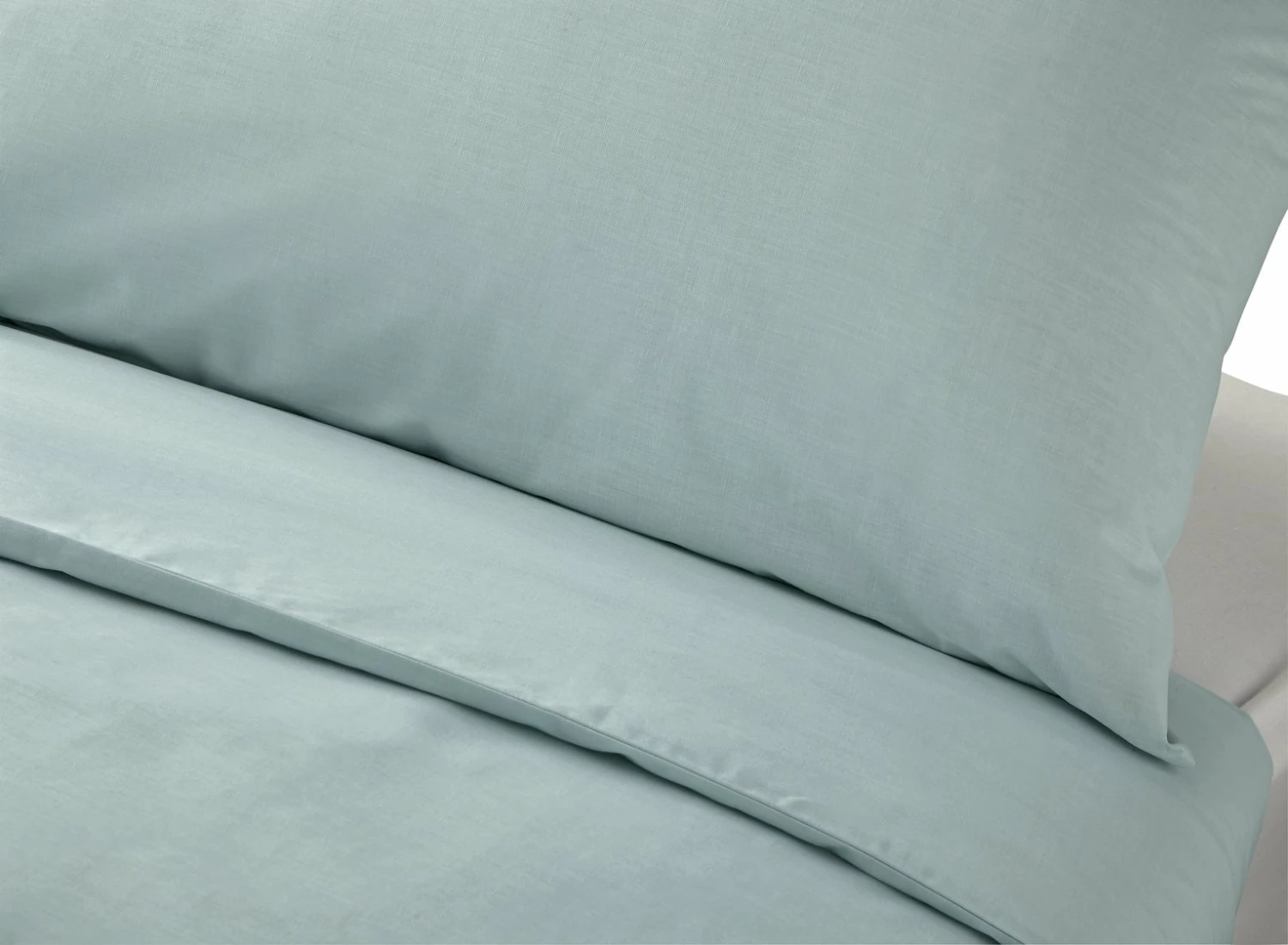 Habitat Cotton Rich Plain Duck Egg Bedding Set - Single 4 Habitat Cotton Rich Plain Duck Egg Bedding Set - Single - Image 4