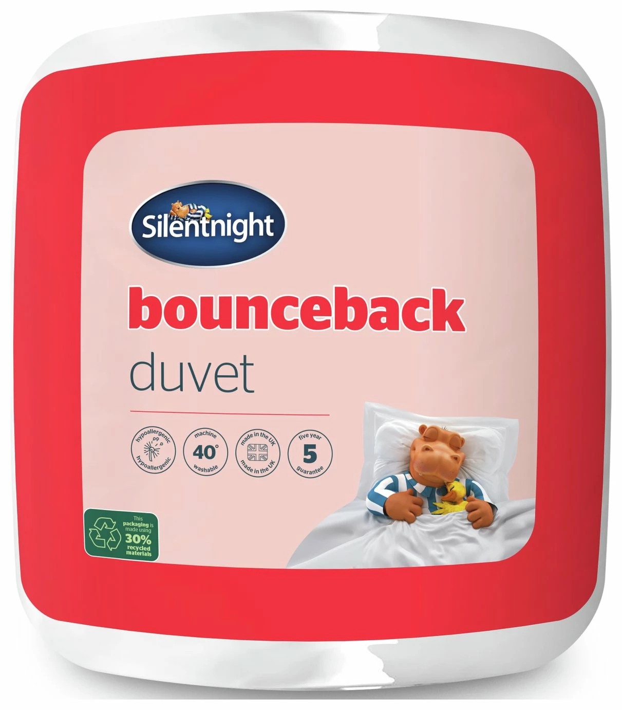 Silentnight Bounceback 10.5 Tog Duvet - Single 1 Silentnight Bounceback 10.5 Tog Duvet - Single