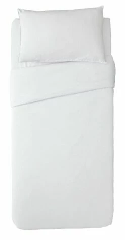 Habitat Cotton Rich Plain White Bedding Set - Single