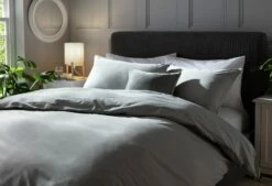 Habitat Cotton Rich Plain Grey Bedding Set - Single -Bed Linings Sales Store 8797229 R Z002C