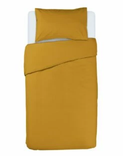 Habitat Cotton Rich Plain Yellow Bedding Set - Single