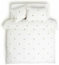Habitat Hideaway Bee Print White Bedding Set - Single -Bed Linings Sales Store 8887720 R Z002A