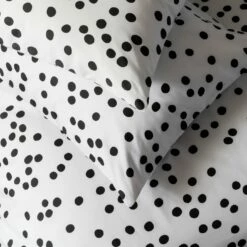 Habitat Cotton Dot Penny White & Black Bedding Set - Single -Bed Linings Sales Store 9199747 R Z003A