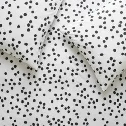 Habitat Cotton Dot Penny White & Black Bedding Set - Single -Bed Linings Sales Store 9199747 R Z005A