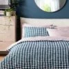 Habitat Cotton Scallop Teal Reversible Bedding Set-Superking