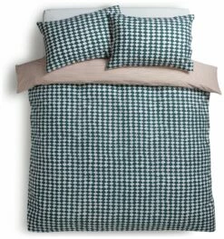 Habitat Cotton Scallop Teal Reversible Bedding Set-Superking -Bed Linings Sales Store 9207938 R Z002A