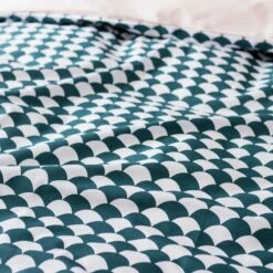 Habitat Cotton Scallop Teal Reversible Bedding Set-Superking -Bed Linings Sales Store 9207938 R Z006A