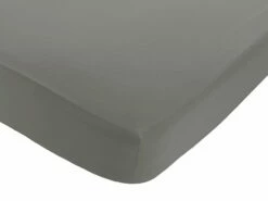 Best Seller 9 Habitat Washed Plain Stone Grey Fitted Sheet - Double