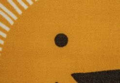 Habitat Kids Lion Face Circle Rug - Yellow - 100x100cm -Bed Linings Sales Store 9338065 R B001