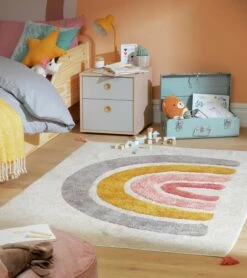 Habitat Kids Rainbow Tufted Flatweave Cotton Rug -120x170cm -Bed Linings Sales Store 9338302 R Z001C
