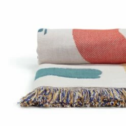 Habitat Studio Squiggle Cotton Throw - Multicoloured -Bed Linings Sales Store 9340541 R Z002A