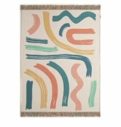 Habitat Studio Squiggle Cotton Throw - Multicoloured -Bed Linings Sales Store 9340541 R Z004A