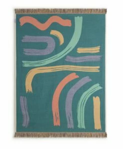 Habitat Studio Squiggle Cotton Throw - Multicoloured -Bed Linings Sales Store 9340541 R Z005A