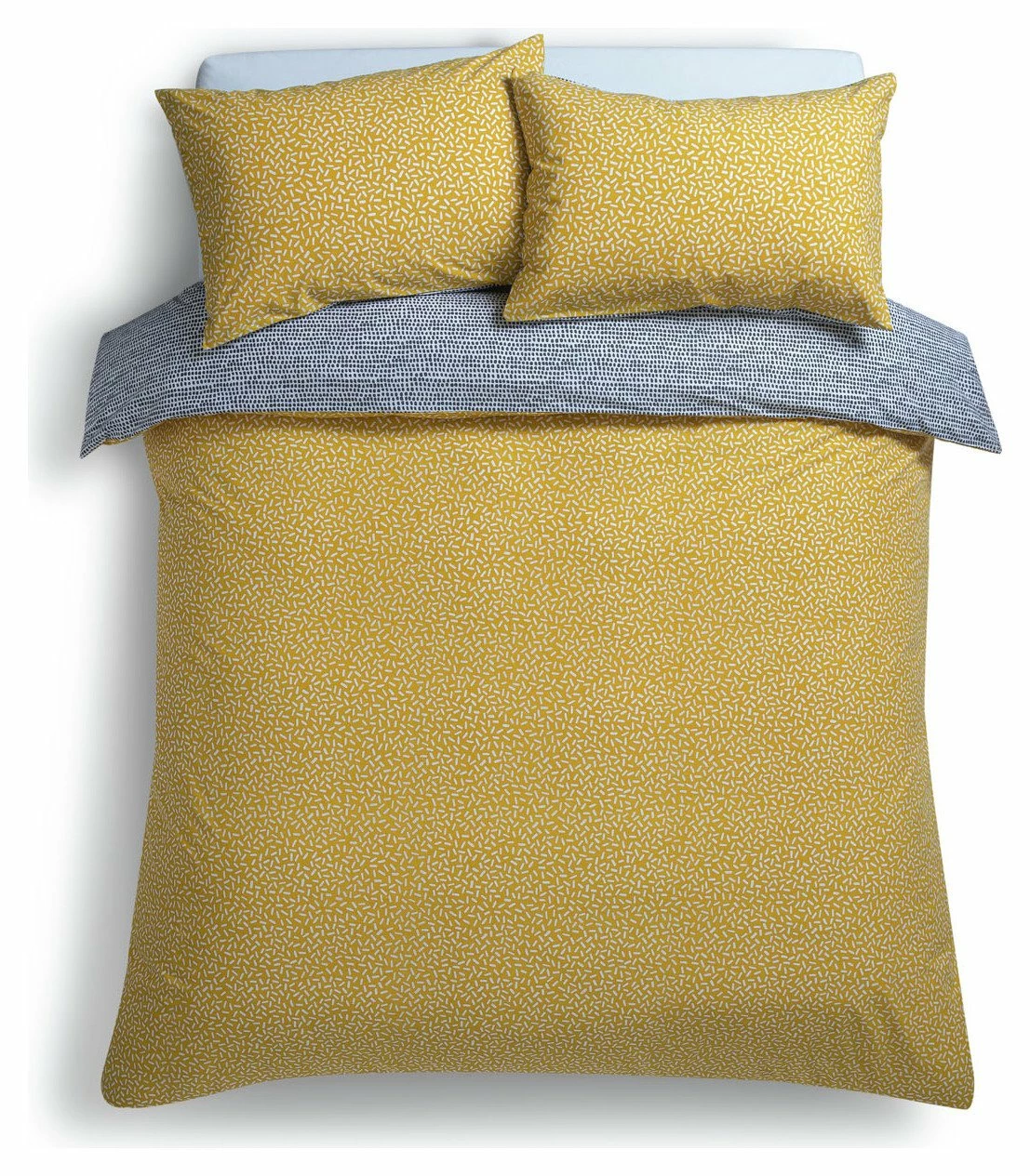 Habitat Betsy Yellow & White Reversible Bedding Set - Single 3 Habitat Betsy Yellow & White Reversible Bedding Set - Single - Image 3