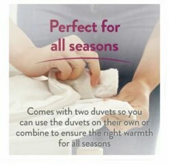 Slumberdown All Seasons 4.5 Tog Duvet - Single -Bed Linings Sales Store 9379048 R Z003A