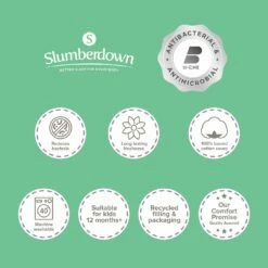 Slumberdown Anti Bacterial Soft Support Pillow - Toddler -Bed Linings Sales Store 9379426 R Z015A