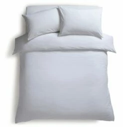 Habitat Stonewashed Cotton Plain White Bedding Set - Single