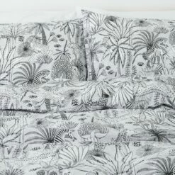 Habitat Cotton Jungle Black & White Bedding Set - Single -Bed Linings Sales Store 9408579 R Z004A
