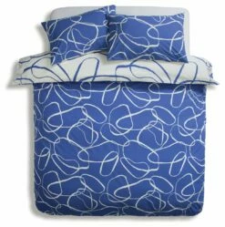 Habitat Linear Pebbles Blue & White Bedding Set - Single -Bed Linings Sales Store 9441938 R Z002A