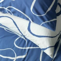 Habitat Linear Pebbles Blue & White Bedding Set - Single -Bed Linings Sales Store 9441938 R Z003A