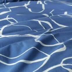 Habitat Linear Pebbles Blue & White Bedding Set - Single -Bed Linings Sales Store 9441938 R Z006A