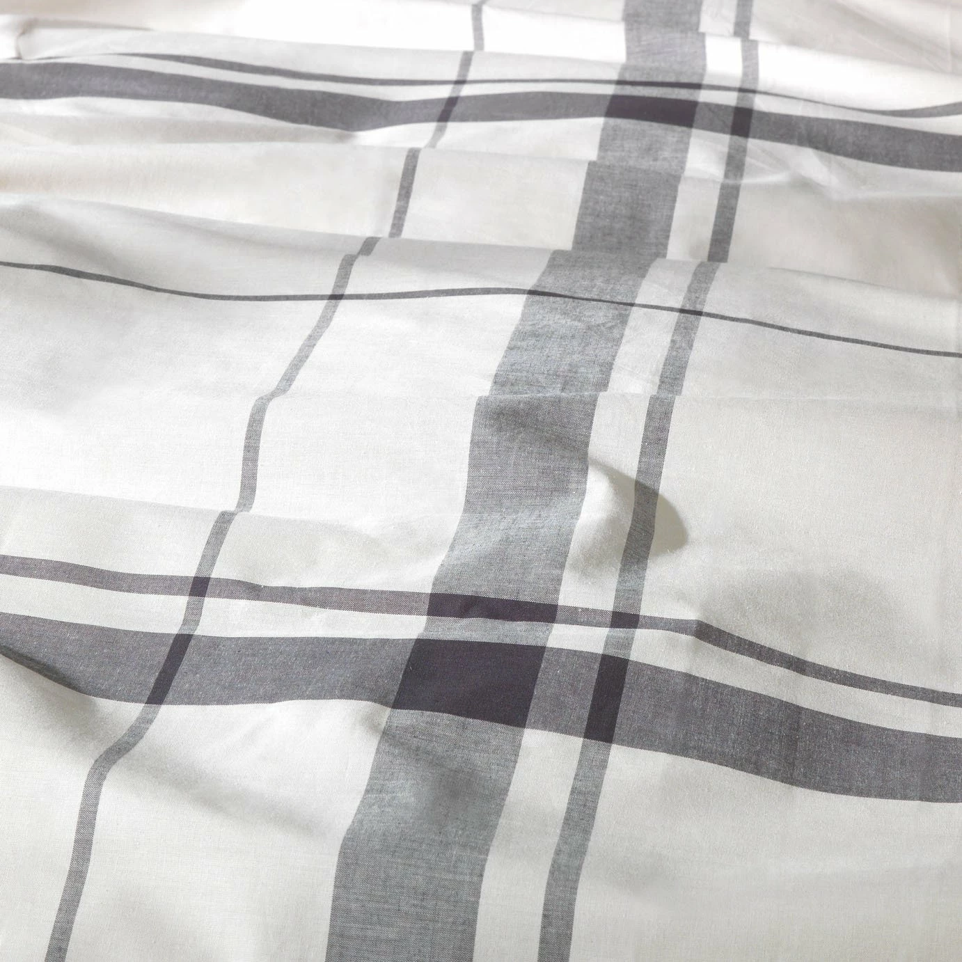 Habitat Cotton Yarn Dye Check Cream Bedding Set - Double 6 Habitat Cotton Yarn Dye Check Cream Bedding Set - Double - Image 6