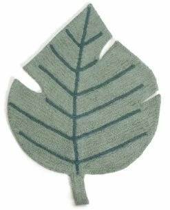 Habitat Kids Leaf Shaped Rug - Green - 80x110cm