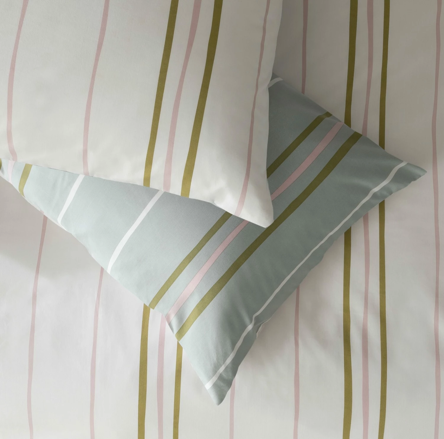 Habitat 180TC Sage Stripe Green Bedding Set - Single 4 Habitat 180TC Sage Stripe Green Bedding Set - Single - Image 4