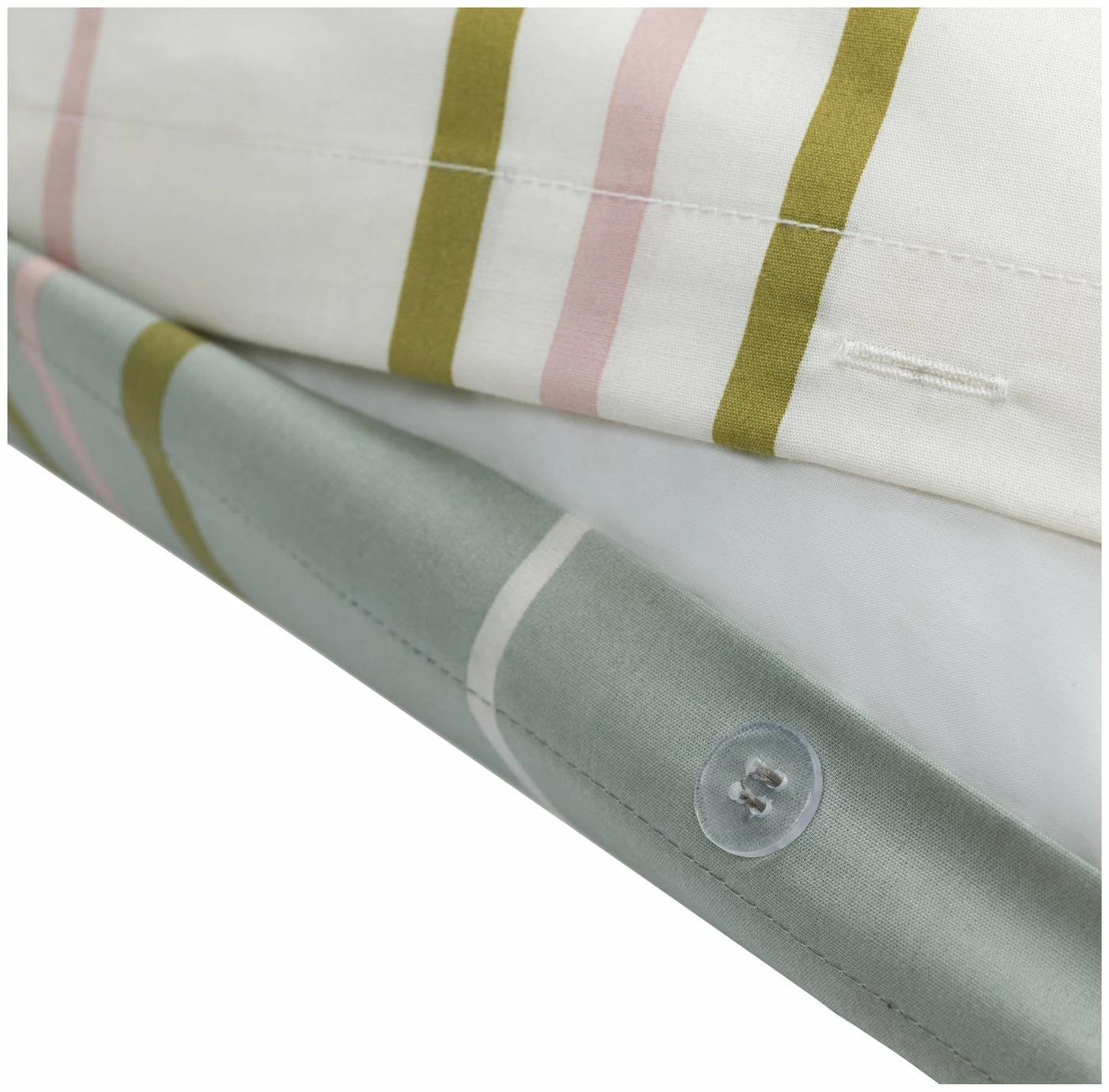Habitat 180TC Sage Stripe Green Bedding Set - Single 6 Habitat 180TC Sage Stripe Green Bedding Set - Single - Image 6