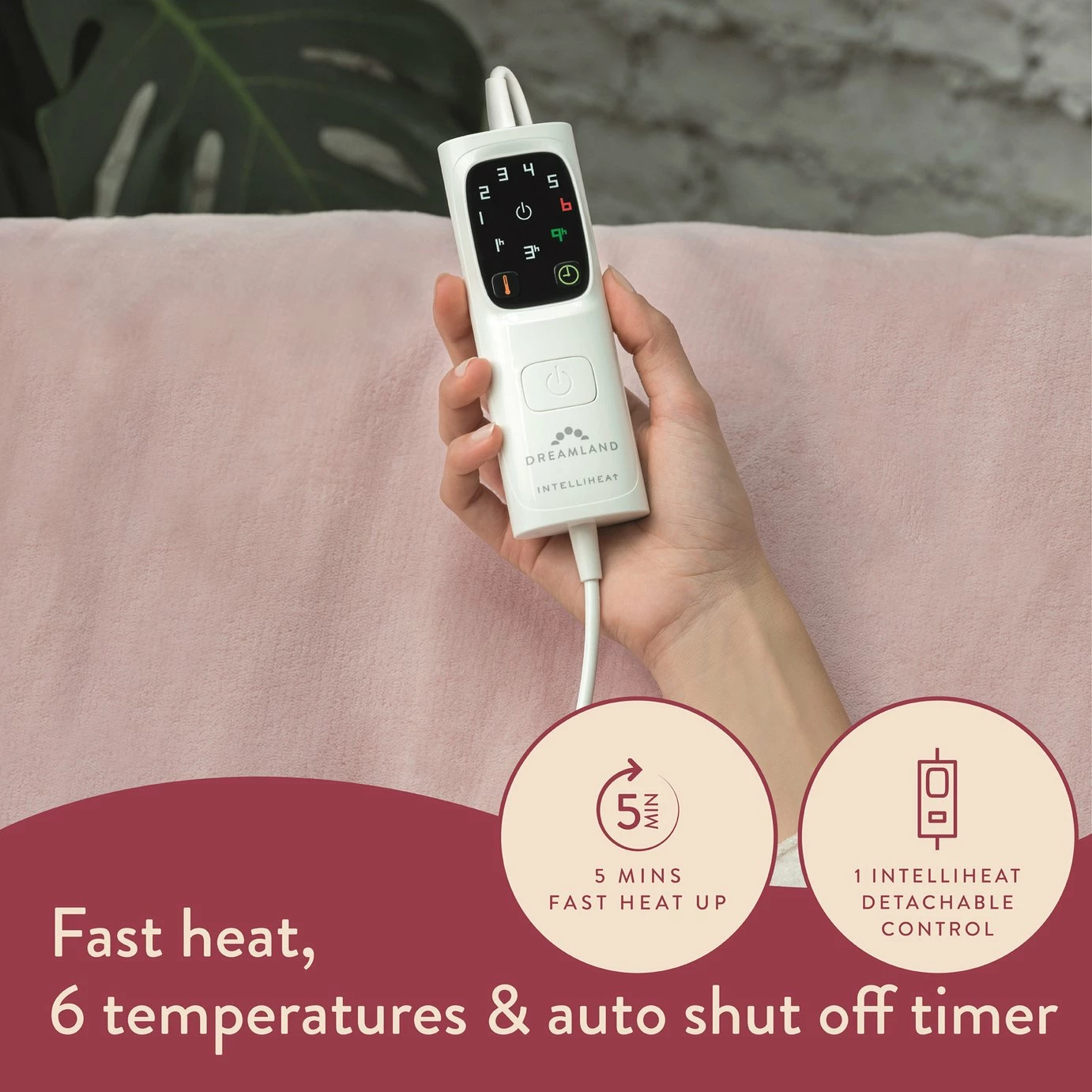 Dreamland Snuggle Up Pink Heated Throw - Large 4 Dreamland Snuggle Up Pink Heated Throw - Large - Image 4