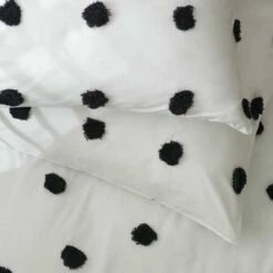 Habitat Cotton Tufted Spot White & Black Bedding Set -Single 9 Habitat Cotton Tufted Spot White & Black Bedding Set -Single -Bed Linings Sales Store 9560651 R Z003A